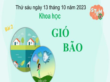 Bài giảng Khoa học 4 (Kết nối tri thức) - Bài 2: Gió bão - Năm học 2023-2024 - Phan Đình Khôi
