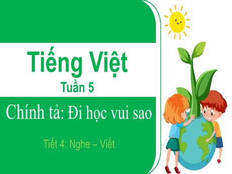 Bài giảng Tiếng Việt 3 (Kết nối tri thức) - Bài (Nghe viết): Đi học vui sao - Năm học 2024-2025 - Trần Thị Nga