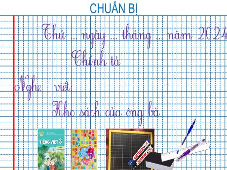 Bài giảng Tiếng Việt 3 (Kết nối tri thức) - Tuần 12 - Bài (Nghe viết): Kho sách cảu ông bà - Trần Thị Nga