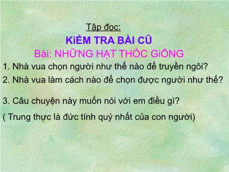 Bài giảng Tiếng Việt 4 - Bài (Tập đọc): Gà trống và cáo - Phạm Thị Hương Giang