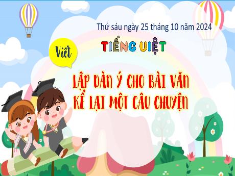 Bài giảng Tiếng Việt 4 (Kết nối tri thức) - Bài (Viết): Lập dàn ý cho bài văn kể lại một câu chuyện - Năm học 2024-2025 - Phan Đình Khôi