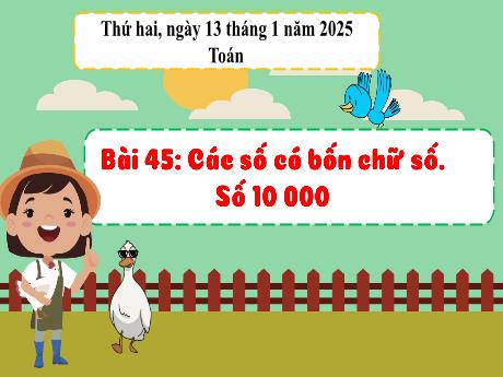 Bài giảng Toán 3 (Kết nối tri thức) - Bài 45: Các số có bốn chữ số. Số 10 000 - Năm học 2024-2025 - Trần Thị Nga