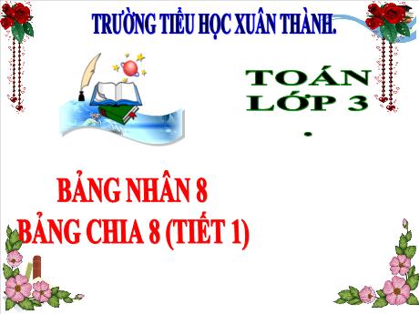 Bài giảng Toán 3 (Kết nối tri thức) - Bài: Bảng nhân 8, bảng chia 8 (Tiết 1) - Năm học 2024-2025 - Trần Thị Nga