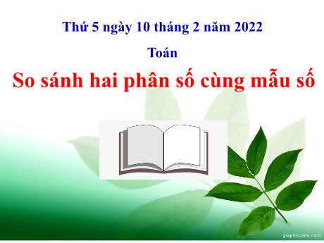 Bài giảng Toán 4 - Bài: So sánh hai phân số cùng mẫu số - Năm học 2021-2022 - Phan Đình Khôi