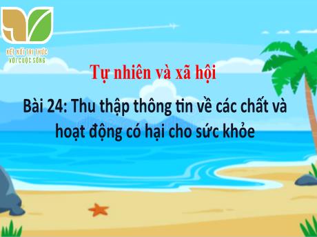 Bài giảng Tự nhiên và xã hội 3 (Kết nối tri thức) - Bài 24: Thu thập thông tin về các chất và hoạt động có hại cho sức khỏe - Năm học 2024-2025 - Trần Thị Nga