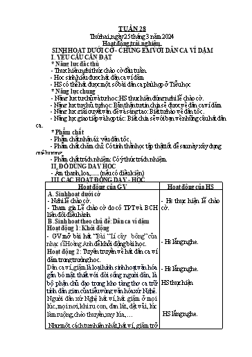 Giáo án Tiếng Việt + Toán 2 (Kết nối tri thức) - Tuần 28 - Năm học 2023-2024 - Hoàng Thi Thơ