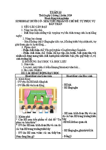 Giáo án Tiếng Việt + Toán Lớp 2 (Kết nối tri thức) - Tuần 13 - Năm học 2024-2025 - Hoàng Thi Thơ