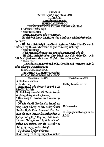 Giáo án Tiếng Việt + Toán Lớp 2 (Kết nối tri thức) - Tuần 14 - Năm học 2023-2024 - Hoàng Thi Thơ