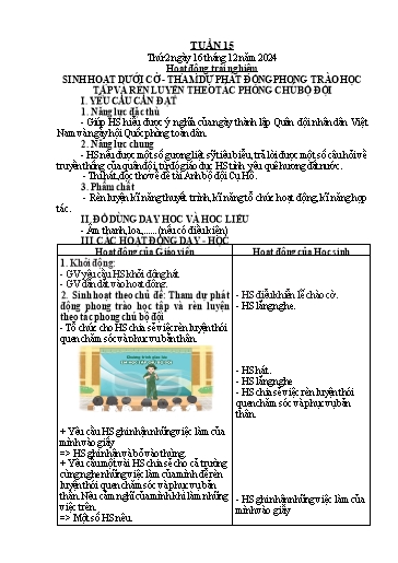 Giáo án Tiếng Việt + Toán Lớp 2 (Kết nối tri thức) - Tuần 15 - Năm học 2024-2025 - Hoàng Thi Thơ