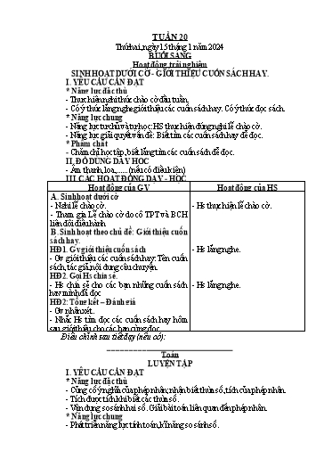 Giáo án Tiếng Việt + Toán Lớp 2 (Kết nối tri thức) - Tuần 20 - Năm học 2023-2024 - Hoàng Thi Thơ