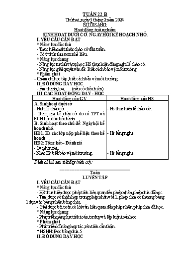 Giáo án Tiếng Việt + Toán Lớp 2 (Kết nối tri thức) - Tuần 22 - Năm học 2023-2024 - Hoàng Thi Thơ