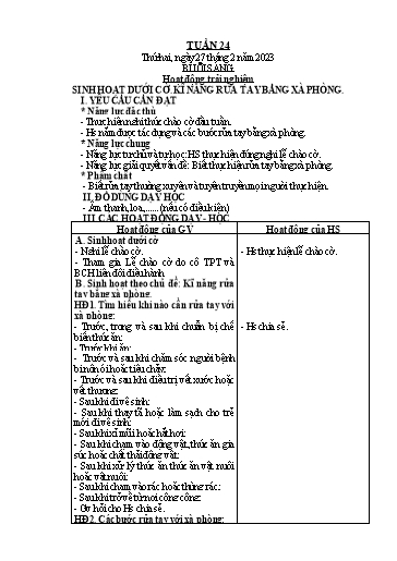 Giáo án Tiếng Việt + Toán Lớp 2 (Kết nối tri thức) - Tuần 24 - Năm học 2022-2023 - Hoàng Thi Thơ