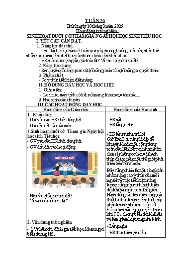 Giáo án Tiếng Việt + Toán Lớp 2 (Kết nối tri thức) - Tuần 26 - Năm học 2024-2025 - Hoàng Thi Thơ