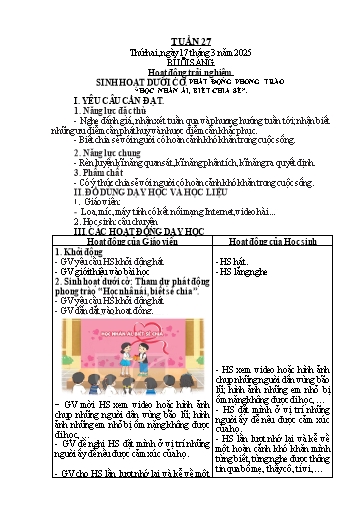 Giáo án Tiếng Việt + Toán Lớp 2 (Kết nối tri thức) - Tuần 27 - Năm học 2024-2025 - Hoàng Thi Thơ