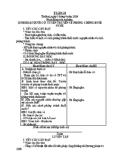 Giáo án Tiếng Việt + Toán Lớp 2 (Kết nối tri thức) - Tuần 29 - Năm học 2023-2024 - Hoàng Thi Thơ