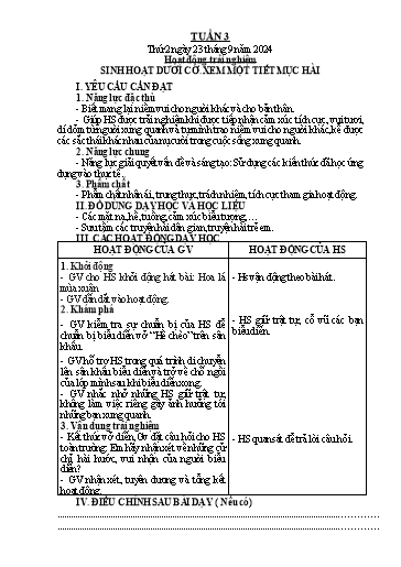 Giáo án Tiếng Việt + Toán Lớp 2 (Kết nối tri thức) - Tuần 3 - Năm học 2024-2025 - Hoàng Thi Thơ