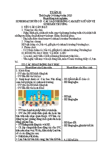 Giáo án Tiếng Việt + Toán Lớp 2 (Kết nối tri thức) - Tuần 31 - Năm học 2024-2025 - Hoàng Thi Thơ