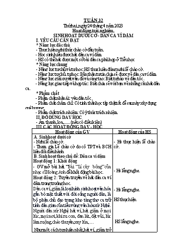 Giáo án Tiếng Việt + Toán Lớp 2 (Kết nối tri thức) - Tuần 32 - Năm học 2022-2023 - Hoàng Thi Thơ