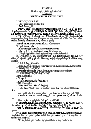 Giáo án Tiếng Việt + Toán Lớp 4 - Tuần 24 - Năm học 2021-2022 - Hoàng Thị Như Uyên