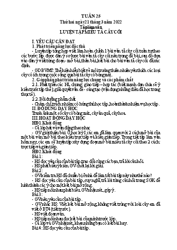 Giáo án Tiếng Việt + Toán Lớp 4 - Tuần 25 - Năm học 2021-2022 - Hoàng Thị Như Uyên
