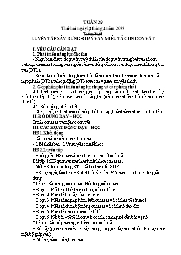 Giáo án Tiếng Việt + Toán Lớp 4 - Tuần 29 - Năm học 2021-2022 - Hoàng Thị Như Uyên
