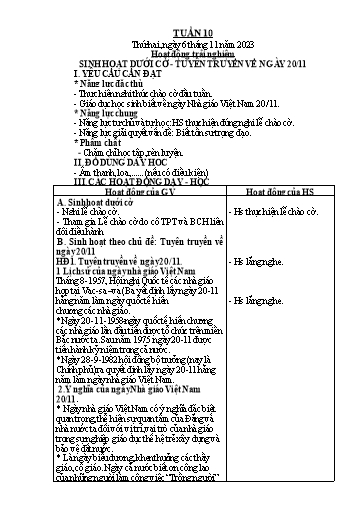 Kế hoạch bài dạy Tiếng Việt + Toán 2 (Kết nối tri thức) - Tuần 10 - Năm học 2023-2024 - Dương Thị Nga