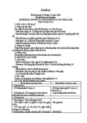 Kế hoạch bài dạy Tiếng Việt + Toán 2 (Kết nối tri thức) - Tuần 11 - Năm học 2024-2025 - Dương Thị Nga