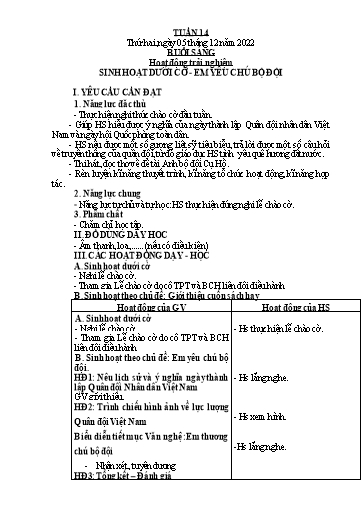 Kế hoạch bài dạy Tiếng Việt + Toán 2 (Kết nối tri thức) - Tuần 14 - Năm học 2022-2023 - Dương Thị Nga
