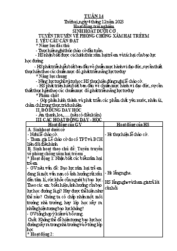 Kế hoạch bài dạy Tiếng Việt + Toán 2 (Kết nối tri thức) - Tuần 14 - Năm học 2023-2024 - Dương Thị Nga