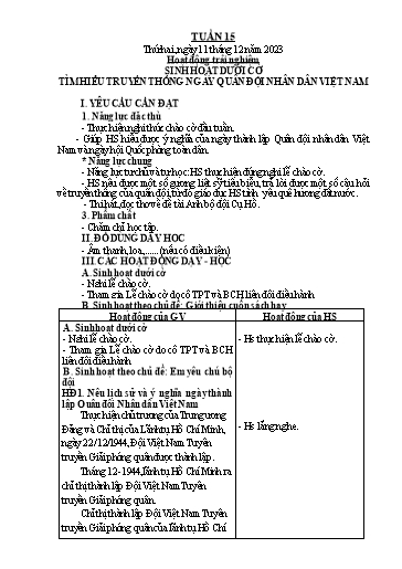 Kế hoạch bài dạy Tiếng Việt + Toán 2 (Kết nối tri thức) - Tuần 15 - Năm học 2023-2024 - Dương Thị Nga