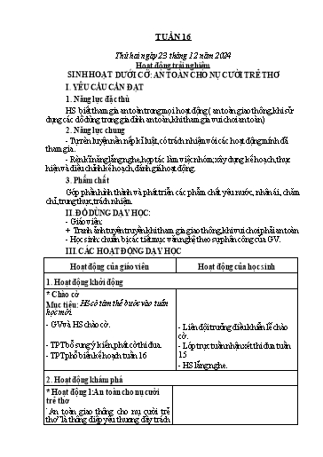 Kế hoạch bài dạy Tiếng Việt + Toán 2 (Kết nối tri thức) - Tuần 16 - Năm học 2024-2025 - Dương Thị Nga