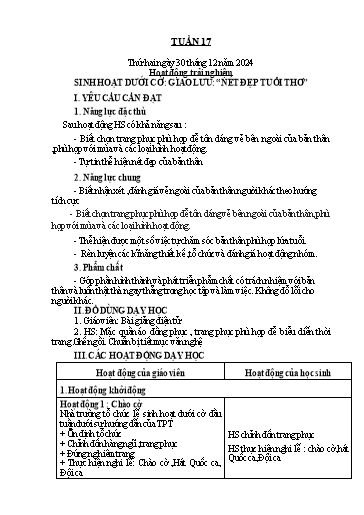 Kế hoạch bài dạy Tiếng Việt + Toán 2 (Kết nối tri thức) - Tuần 17 - Năm học 2024-2025 - Dương Thị Nga