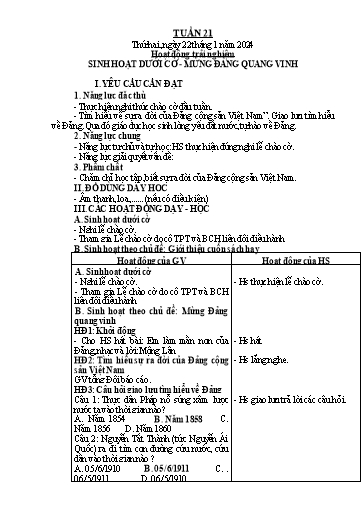Kế hoạch bài dạy Tiếng Việt + Toán 2 (Kết nối tri thức) - Tuần 21 - Năm học 2023-2024 - Dương Thị Nga