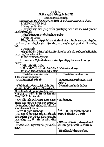 Kế hoạch bài dạy Tiếng Việt + Toán 2 (Kết nối tri thức) - Tuần 23 - Năm học 2024-2025 - Dương Thị Nga