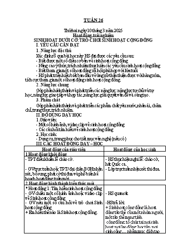 Kế hoạch bài dạy Tiếng Việt + Toán 2 (Kết nối tri thức) - Tuần 26 - Năm học 2024-2025 - Dương Thị Nga