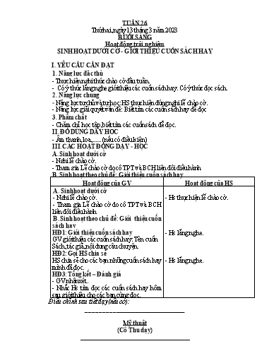 Kế hoạch bài dạy Tiếng Việt + Toán 2 (Kết nối tri thức) - Tuần 26 - Năm học 2022-2023 - Dương Thị Nga
