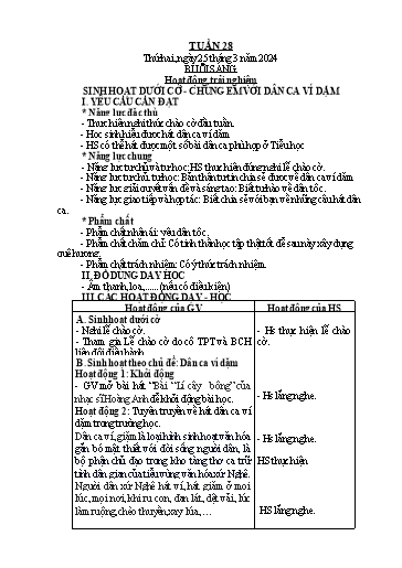 Kế hoạch bài dạy Tiếng Việt + Toán 2 (Kết nối tri thức) - Tuần 28 - Năm học 2023-2024 - Dương Thị Nga