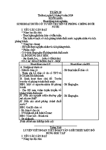 Kế hoạch bài dạy Tiếng Việt + Toán 2 (Kết nối tri thức) - Tuần 29 - Năm học 2023-2024 - Dương Thị Nga