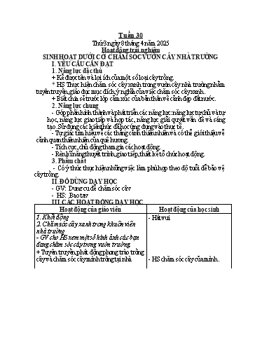Kế hoạch bài dạy Tiếng Việt + Toán 2 (Kết nối tri thức) - Tuần 30 - Năm học 2024-2025 - Dương Thị Nga