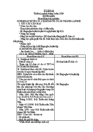 Kế hoạch bài dạy Tiếng Việt + Toán 2 (Kết nối tri thức) - Tuần 34 - Năm học 2023-2024 - Dương Thị Nga