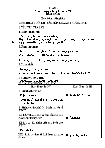 Kế hoạch bài dạy Tiếng Việt + Toán 2 (Kết nối tri thức) - Tuần 5 - Năm học 2023-2024 - Dương Thị Nga