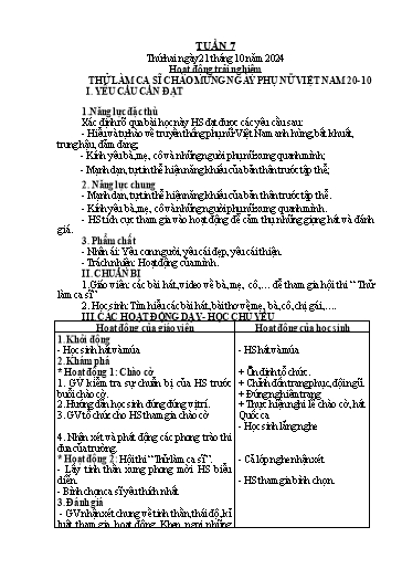 Kế hoạch bài dạy Tiếng Việt + Toán 2 (Kết nối tri thức) - Tuần 7 - Năm học 2024-2025 - Dương Thị Nga
