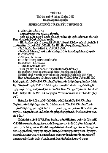 Kế hoạch bài dạy Tiếng Việt + Toán 3 (Kết nối tri thức) - Tuần 14 - Năm học 2022-2023 - Hà Thị Hiên