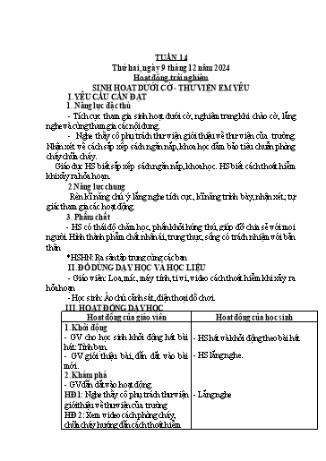 Kế hoạch bài dạy Tiếng Việt + Toán 3 (Kết nối tri thức) - Tuần 14 - Năm học 2024-2025 - Hoàng Thị Như Uyên