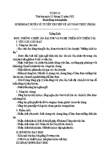 Kế hoạch bài dạy Tiếng Việt + Toán 3 (Kết nối tri thức) - Tuần 15 - Năm học 2022-2023 - Hoàng Thị Như Uyên