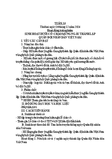 Kế hoạch bài dạy Tiếng Việt + Toán 3 (Kết nối tri thức) - Tuần 15 - Năm học 2024-2025 - Hoàng Thị Như Uyên
