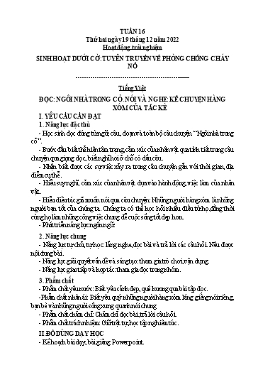 Kế hoạch bài dạy Tiếng Việt + Toán 3 (Kết nối tri thức) - Tuần 16 - Năm học 2022-2023 - Hoàng Thị Như Uyên