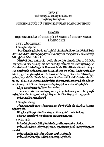 Kế hoạch bài dạy Tiếng Việt + Toán 3 (Kết nối tri thức) - Tuần 17 - Năm học 2022-2023 - Hà Thị Hiên