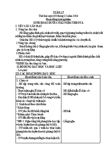 Kế hoạch bài dạy Tiếng Việt + Toán 3 (Kết nối tri thức) - Tuần 17 - Năm học 2024-2025 - Hoàng Thị Như Uyên