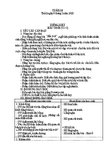 Kế hoạch bài dạy Tiếng Việt + Toán 3 (Kết nối tri thức) - Tuần 19 - Năm học 2022-2023 - Hoàng Thị Như Uyên